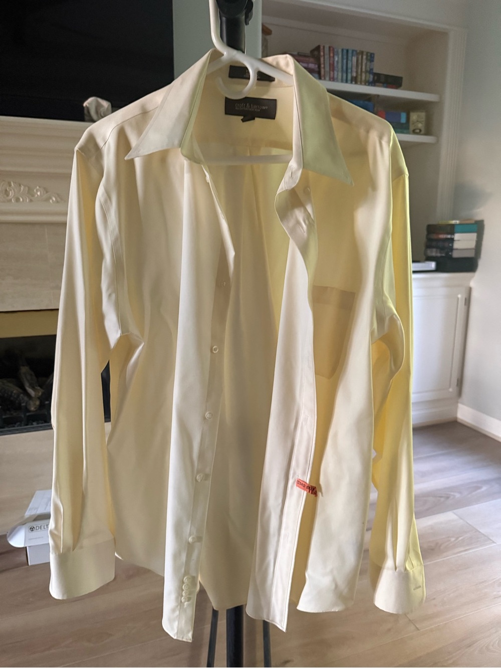 Men's Croft & Barrow Yellow Long-Sleeve Dress Shirt - Size 17 34/35